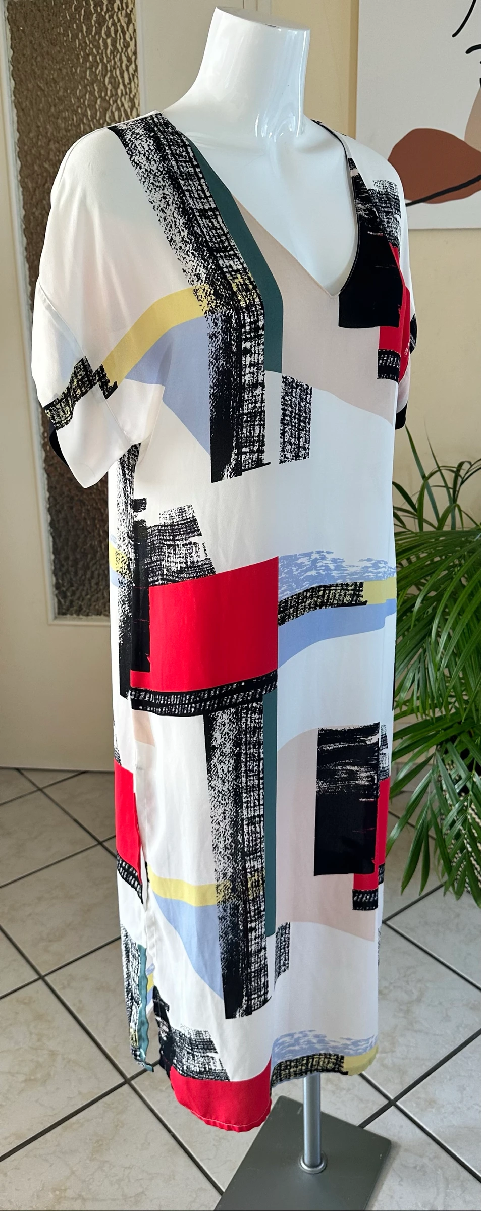 Babaton XS Midi Printed Loose Fit Dress – Impeccable Condition – photo 5